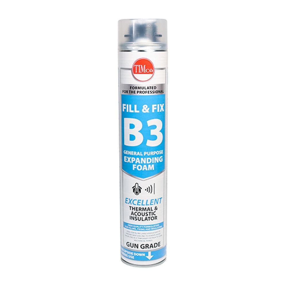 Timco 247641 B3 General Purpose Fill & Fix Expanding Pu Foam - Gun Grade 750Ml Can 1