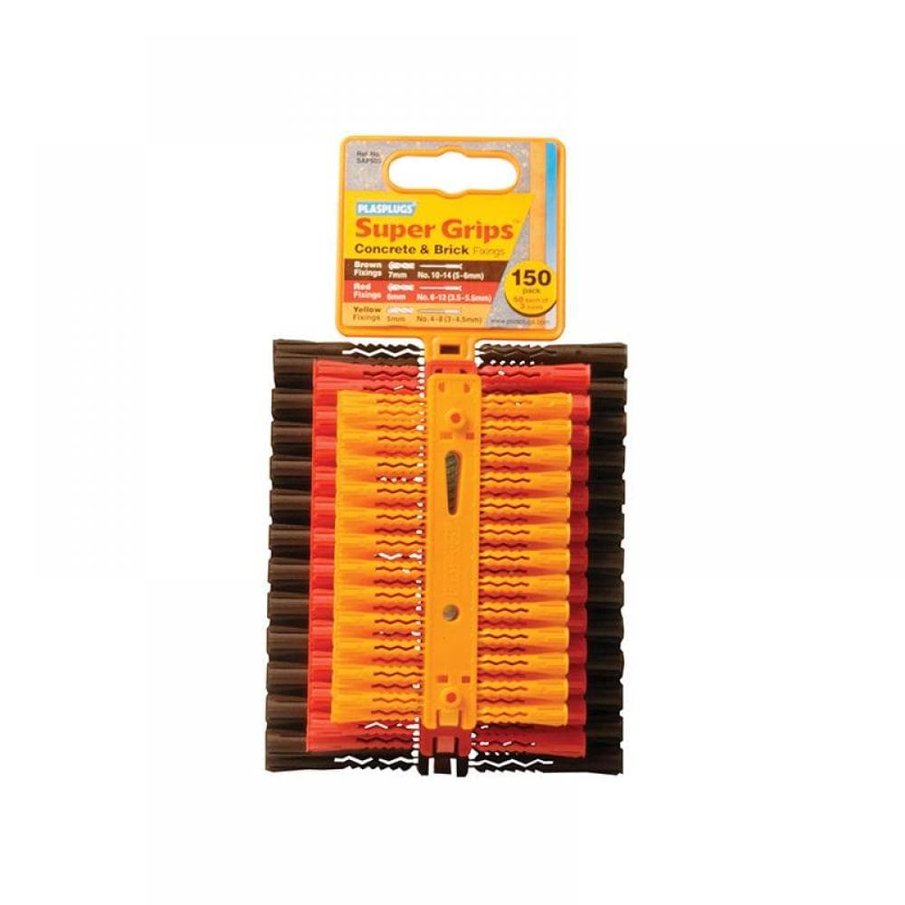 Plasplugs SAP505CC Sap 505 Solid Wall Super Grips™ Fixings Assorted (150)
