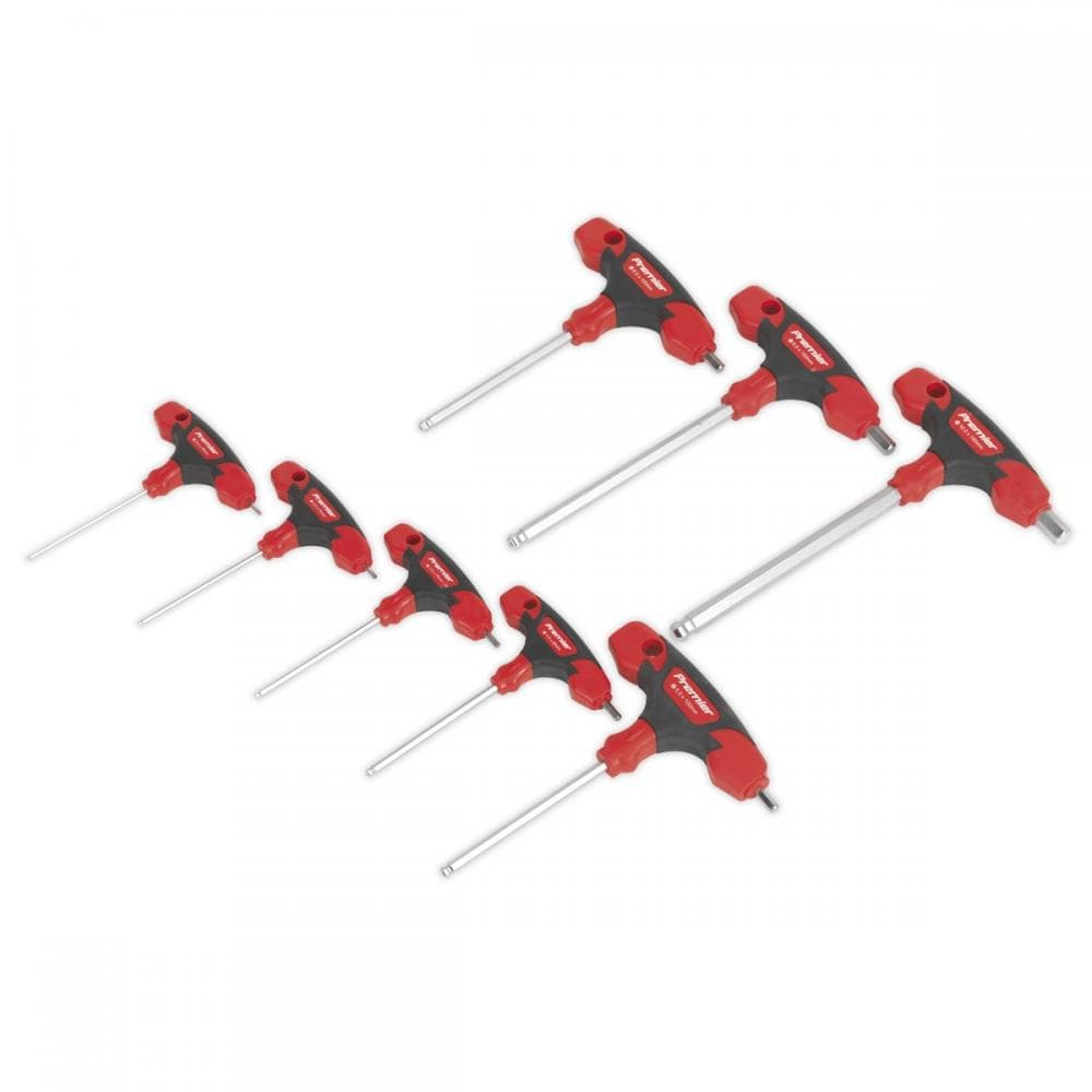 Sealey AK7144 Ball-End Hex Key Set 8Pc T-Handle Metric