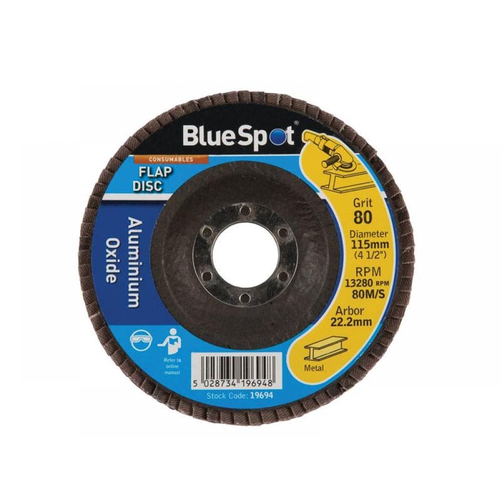 Bluespot Tools 19694 Sanding Flap Disc 115Mm 80 Grit