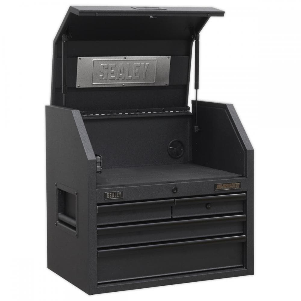 Sealey AP2704BE Topchest 4 Drawer 660Mm With Soft Close Drawers & Power Strip