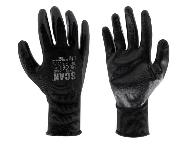 Scan Seamless Inspection Gloves - Xl (Size 10) (Pack 12)