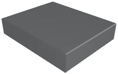 Aluminium Coping Stop End for 301-350mm Wall - 410mm Anthracite Grey (7016 Matt)