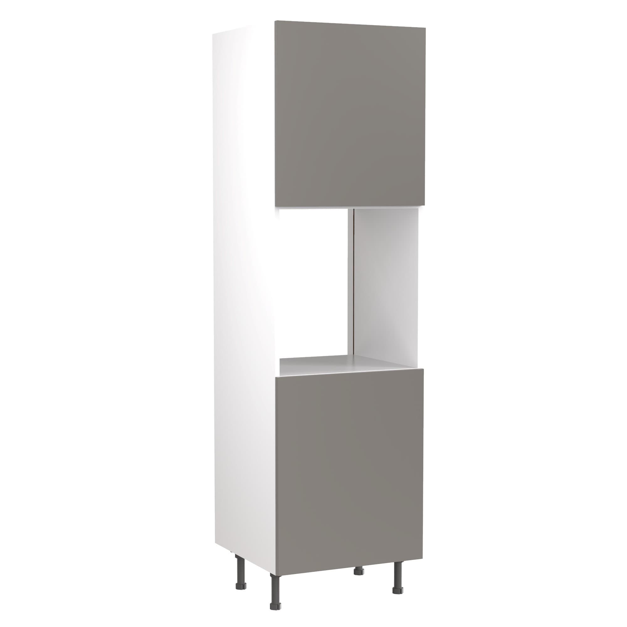 Flatpack Single Oven Tower Shaker Ultra Matt Dust Grey Slab 600mm - FKKH0831