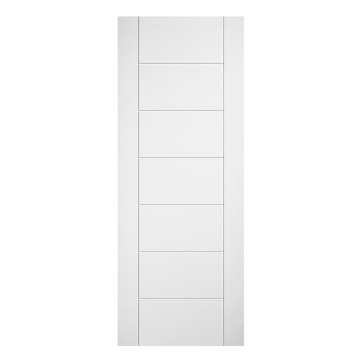 Lpd Laminate White Linear 7 Panel Internal Door 1981 x 762 x 35mm