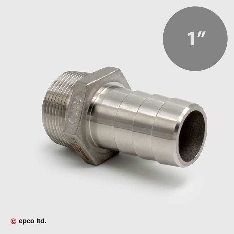 1" Stainless Steel Threaded Hosetail