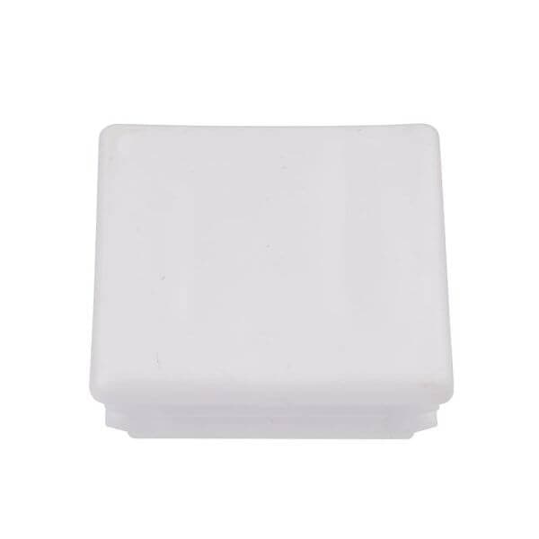 PVC White End Caps - 41 x 21mm