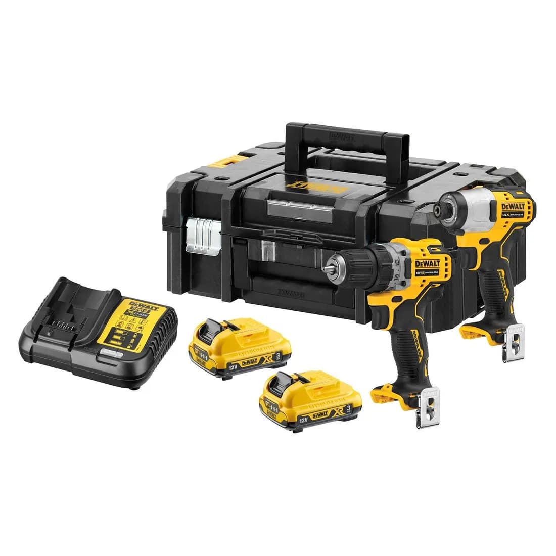 Dewalt 12Vxr Combi And Impact Driver Brushless Twin Pk 2X3Ah