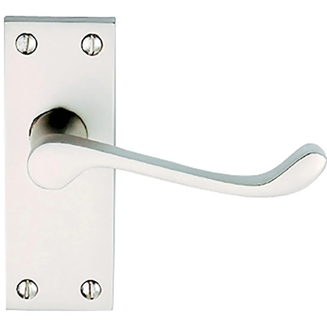 Vic Scroll Latch Door Handles Satin Chrome Contract