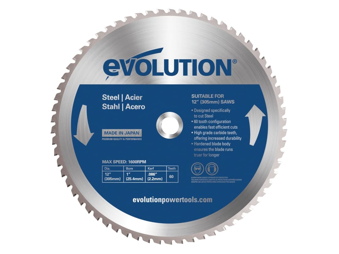 Evolution Mild Steel Cutting Chop Saw Blade 305 x 25.4mm x 60T M305TCT-60CS