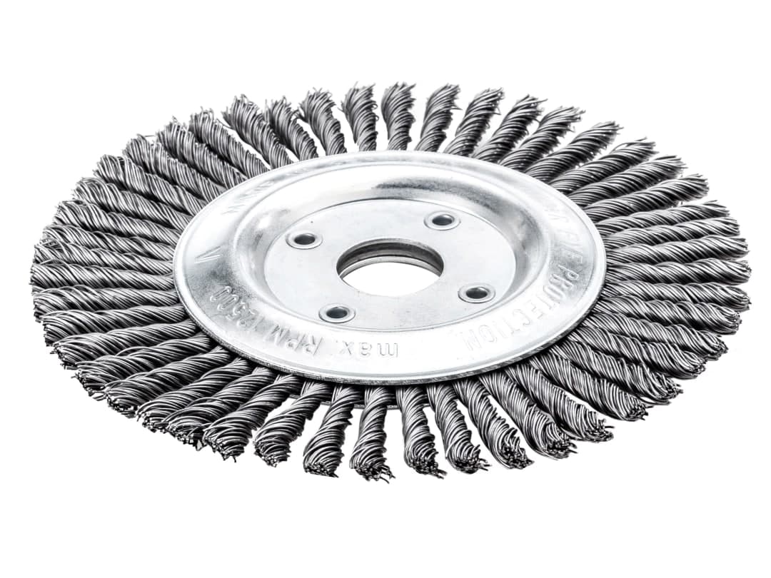 Lessmann Pipeline Brush 40 Knots 125 x 22.2mm Bore Steel Wire 473.201.40
