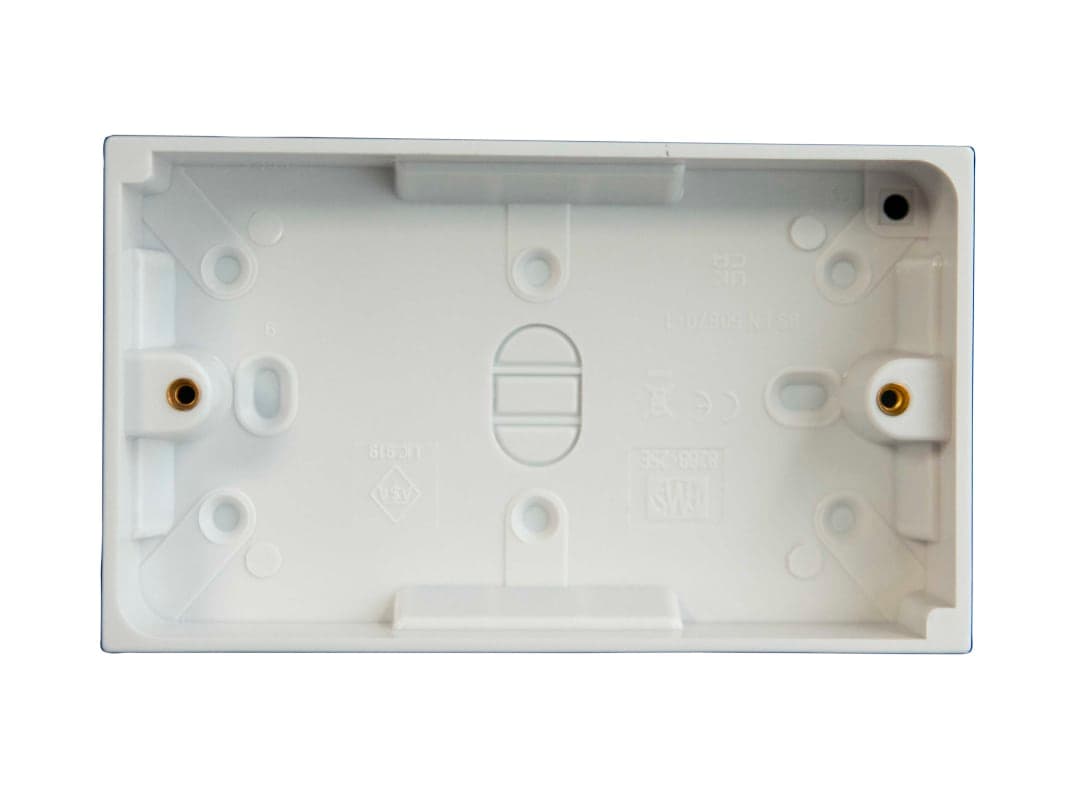 Dencon Pattress Box 2-Gang 25mm 8908NB