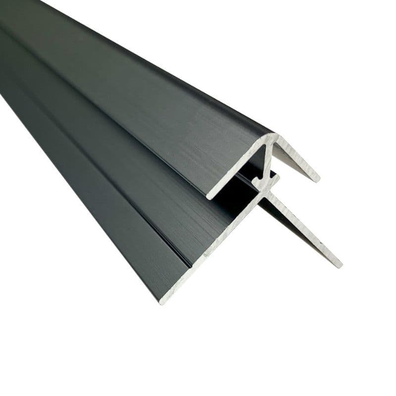 Compact Composite Wall Panel 4mm External Corner - 2440mm Black Tile