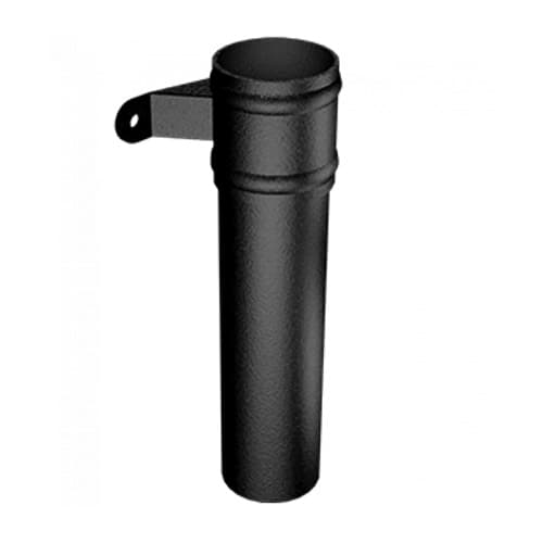 Cast Aluminium Round Downpipe - 76mm x 2.5mtr Black (9005 Leatherette)