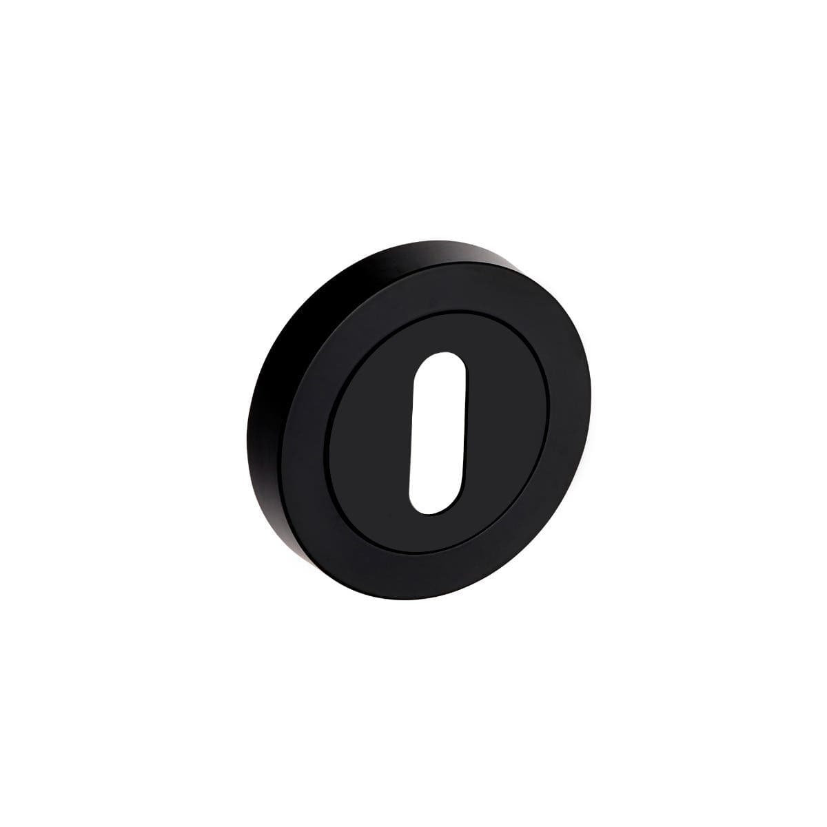 Standard Keyhole Escutcheon - Matte Black - Designer Levers
