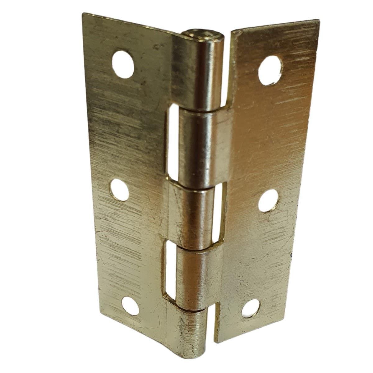Steel Butt Hinge - 63mm - Brass Plated - Pair - Hardware Solutions