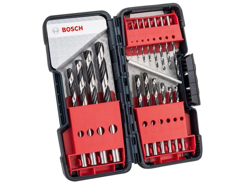 Bosch Powertool Accessories 2608577350 Hss Twist Pointteq Drill Bit Toughbox Set 18 Piece