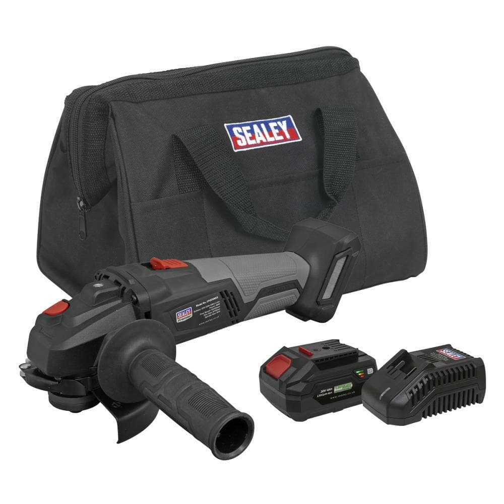 Sealey CP20VAGXKIT1 Brushless Angle Grinder Kit Ø115Mm 20V 4Ah Sv20 Series