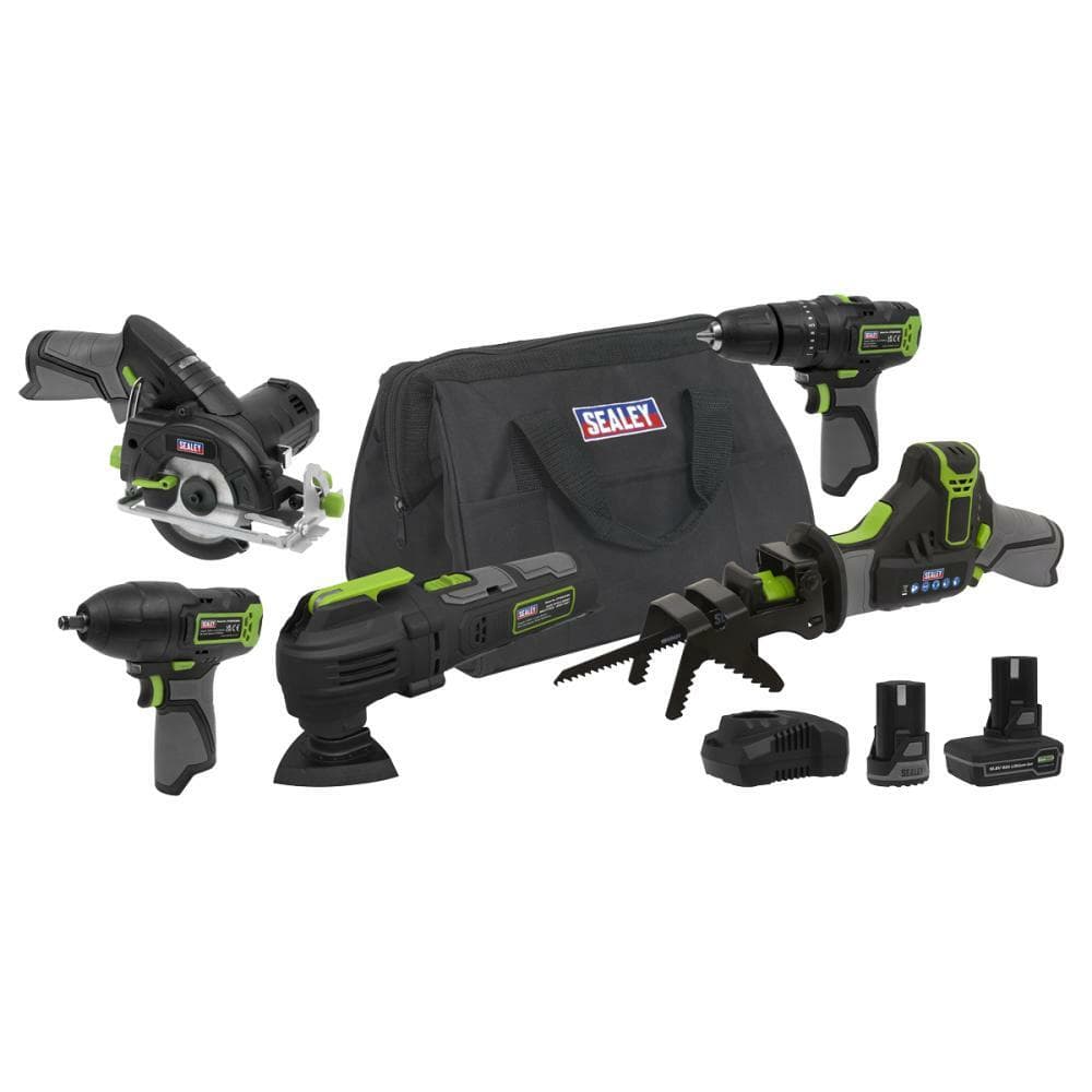 Sealey CP108VCOMBO8 5 X 10.8V Sv10.8 Series Cordless Combo Kit - 2 Batteries