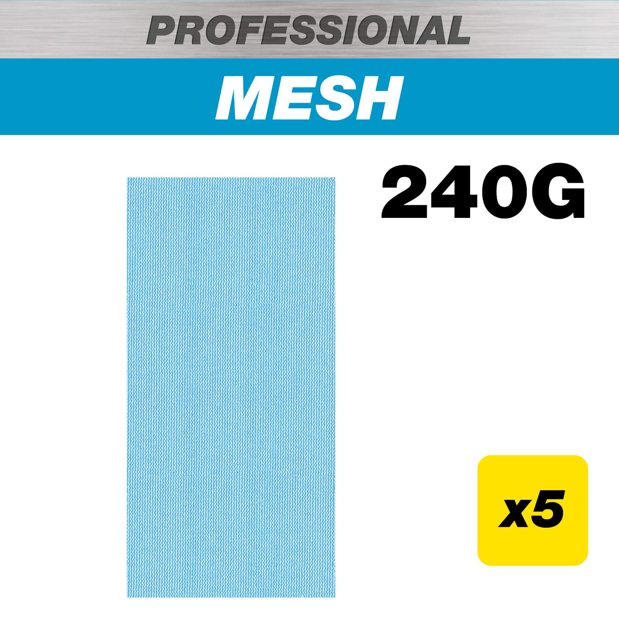 Trend 115 X 230Mm 240G Pro Mesh Half Sheet Sanding Pad 5 Pack AB/HLF/240P