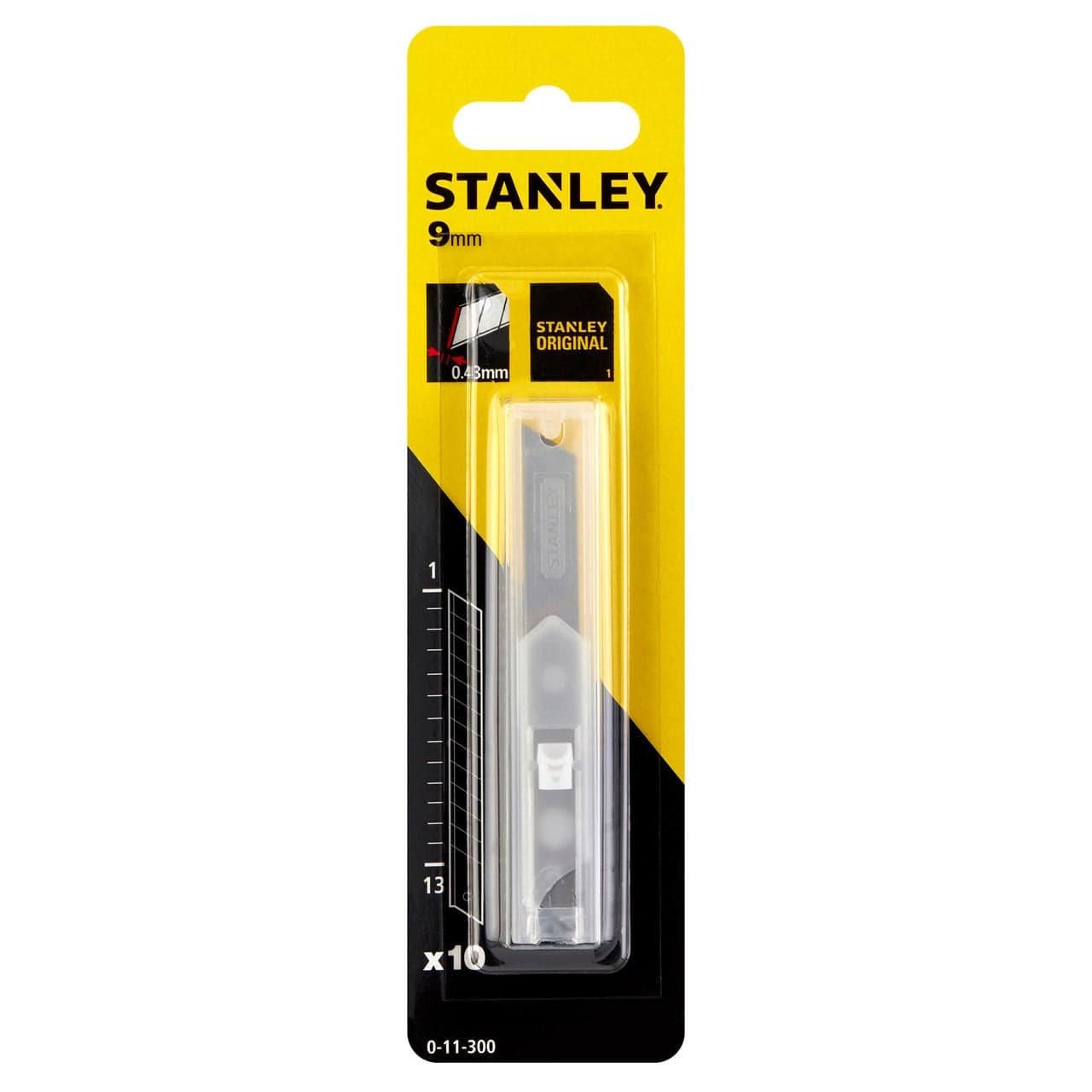 Stanley 0-11-300 Snap-Off Knife Blades 9Mm (Pack Of 10) STA-0-11-300