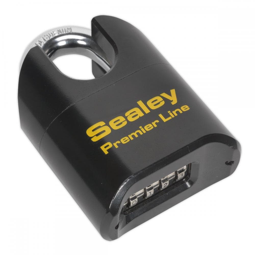 Sealey PL603S Steel Body Combination Padlock Shrouded Shackle 62Mm