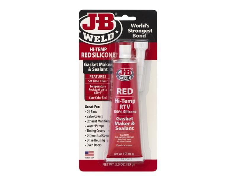 J-B Weld Hi-Temp Silicone Gasket Maker & Sealant Red 85G 31314UK