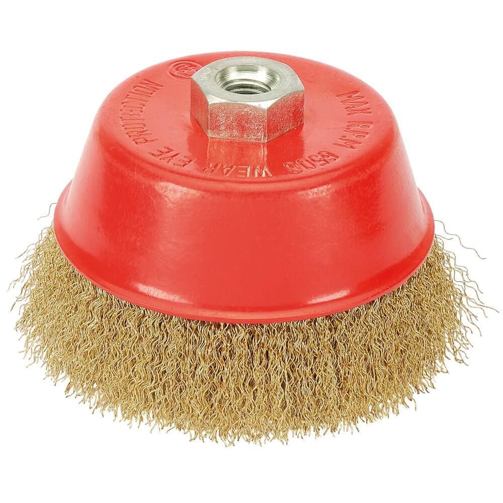 Draper 41446 Brassed Steel Crimped Wire Cup Brush 125Mm M14 each 1