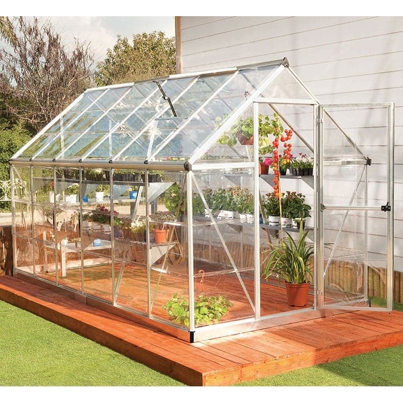6â x 12â Palram Canopia Harmony Large Silver Polycarbonate Greenhouse (1.85m x 3.70m)