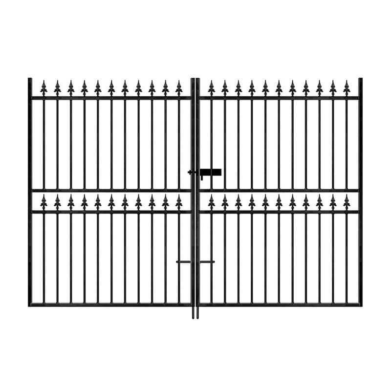 Corfe Premium Tall Flat Double Metal Gates 2438mm GAP x 1778mm High Zinc & Powder CFZP61