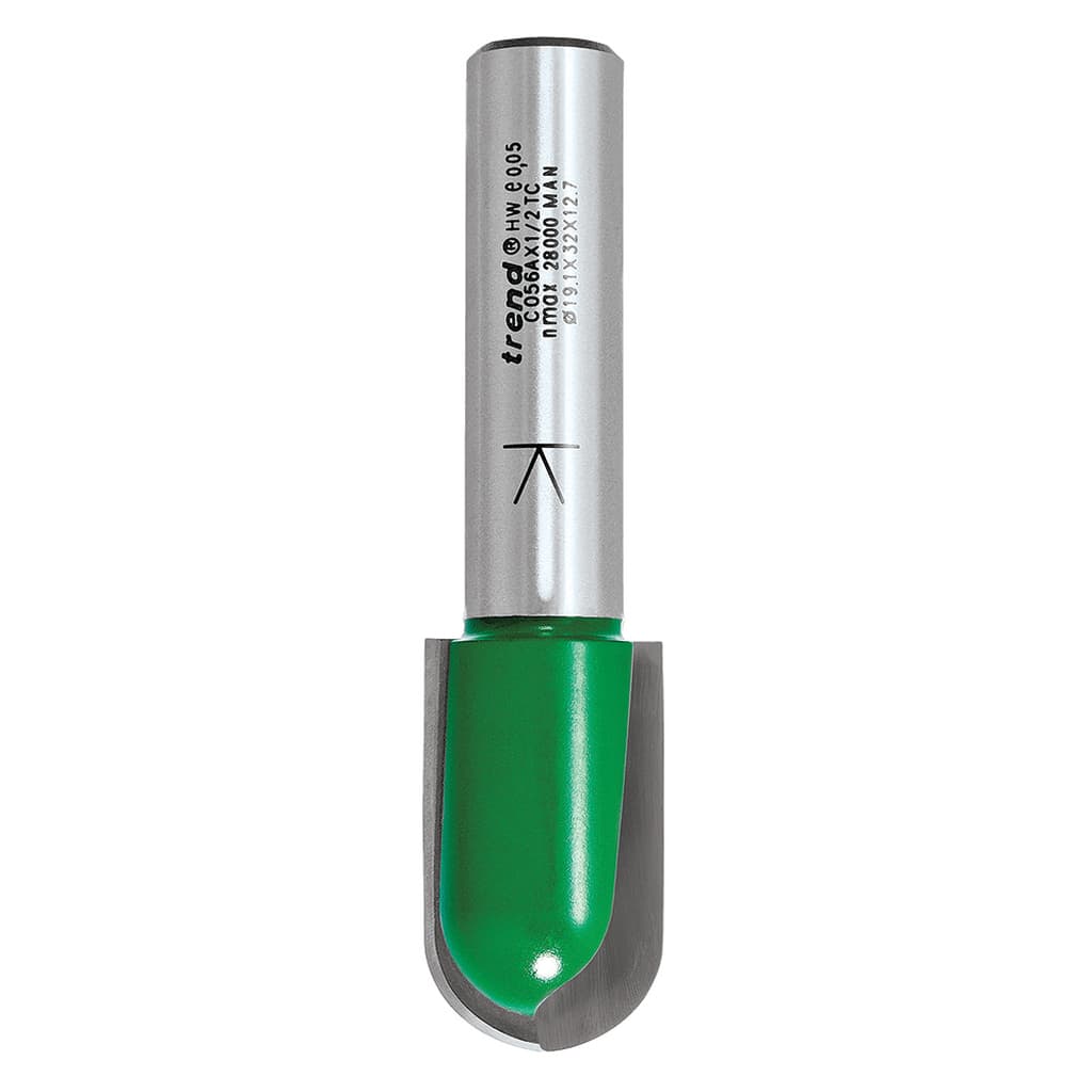 Trend Cove Cut Rad 9.5mmx32mm Cutx80mm 1/2 In Shank For Bs/jig C056ax1/2tc