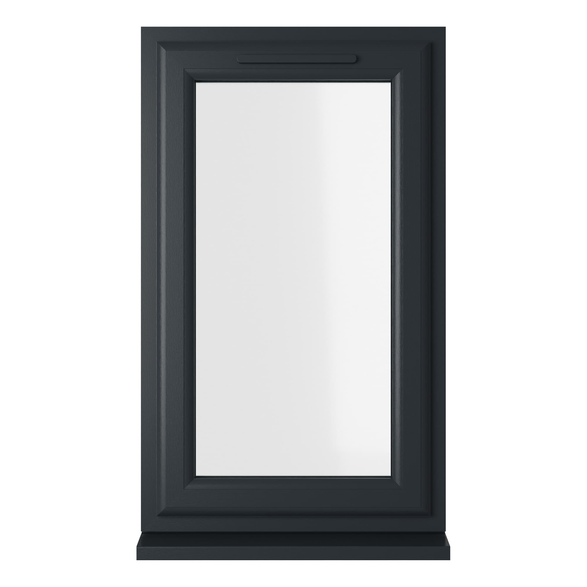 Crystal Triple Glazed uPVC Grey/White Window Right Hung 610mm x 1190mm Clear