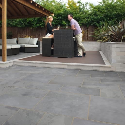 Marshalls Fairstone Slate Casarta Paving Pack Black 800mm x 800mm x 20mm