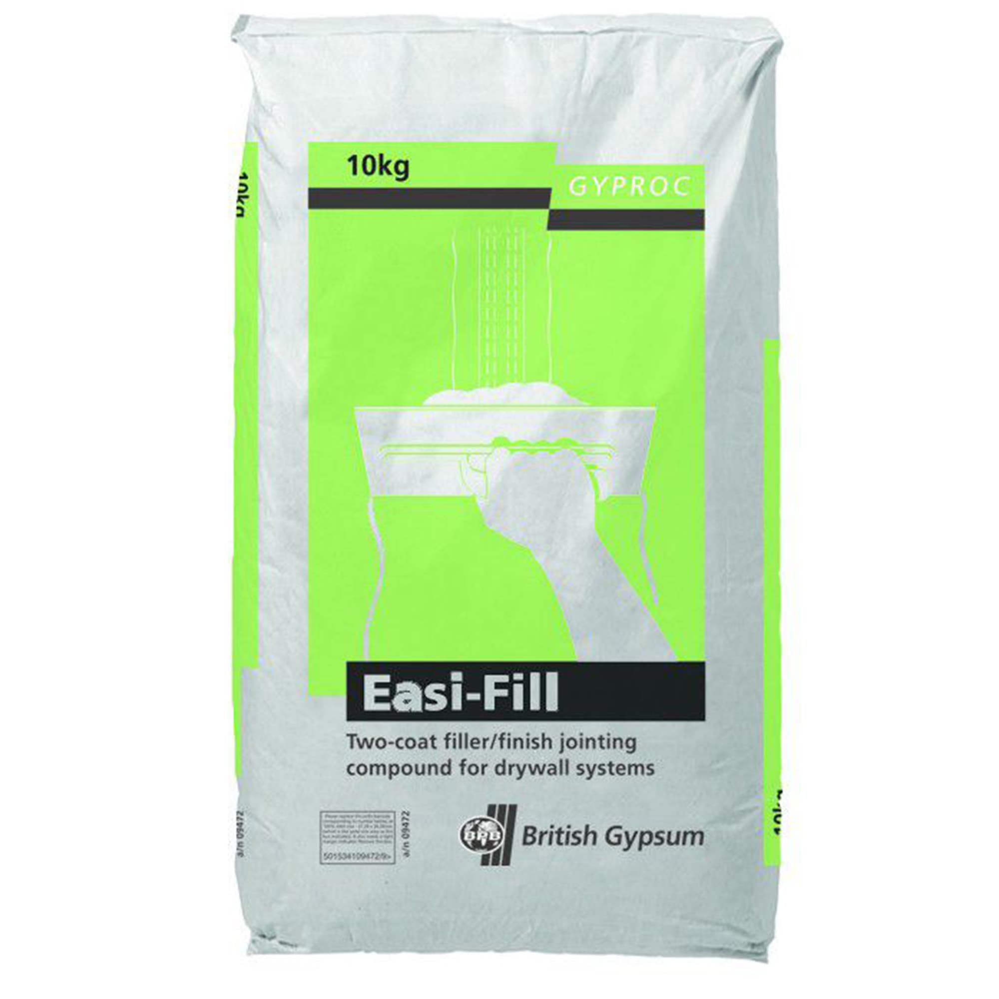 British Gypsum Gyproc Easi-Fill 60 Two Coat Joint Filler Compound, Size: 10kg