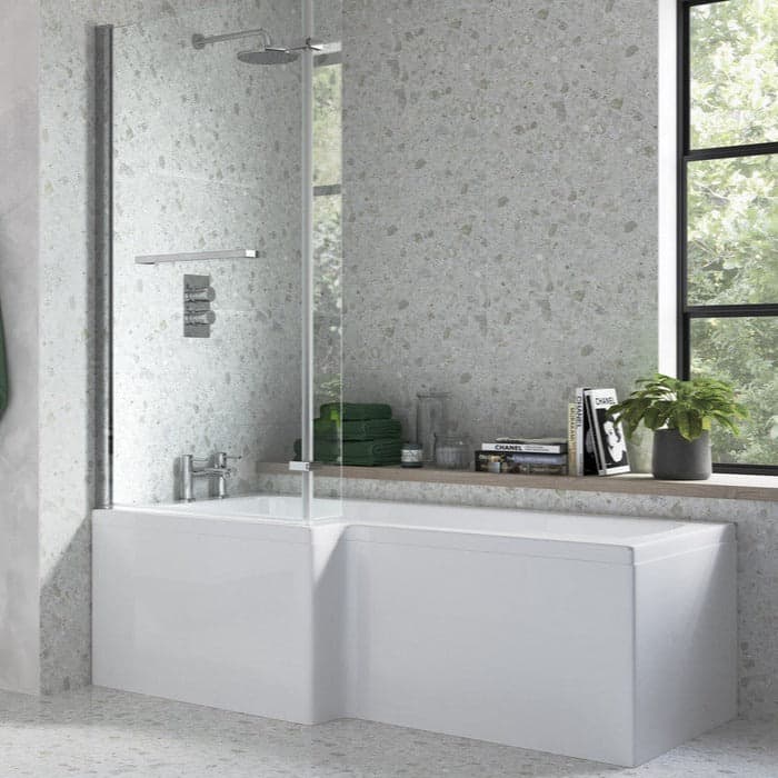 L Shape Bath Screen