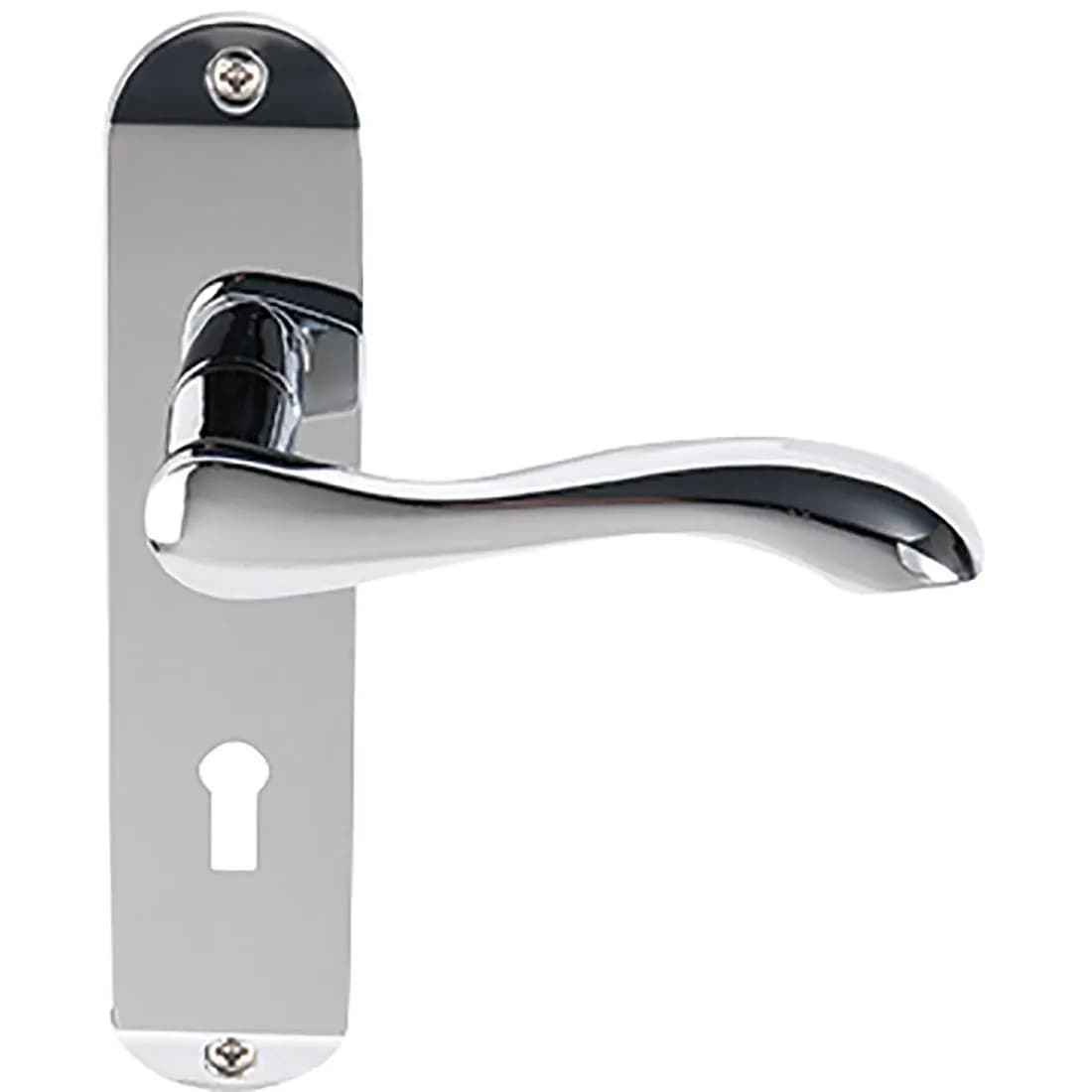 Stretton Lock Door Handles Polished Chrome Plated Premier