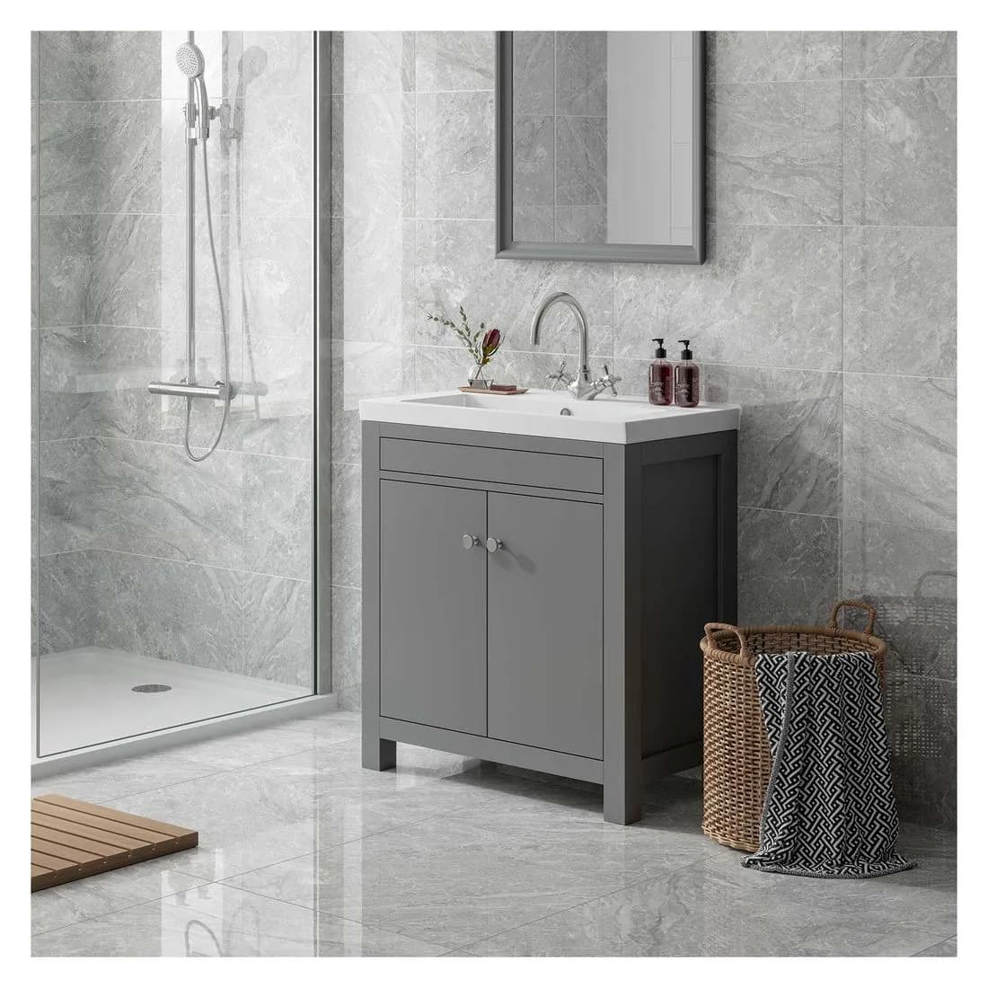 Majestic Porcelain Tile Grey 600 X 600Mm 1.08M2 Pk3