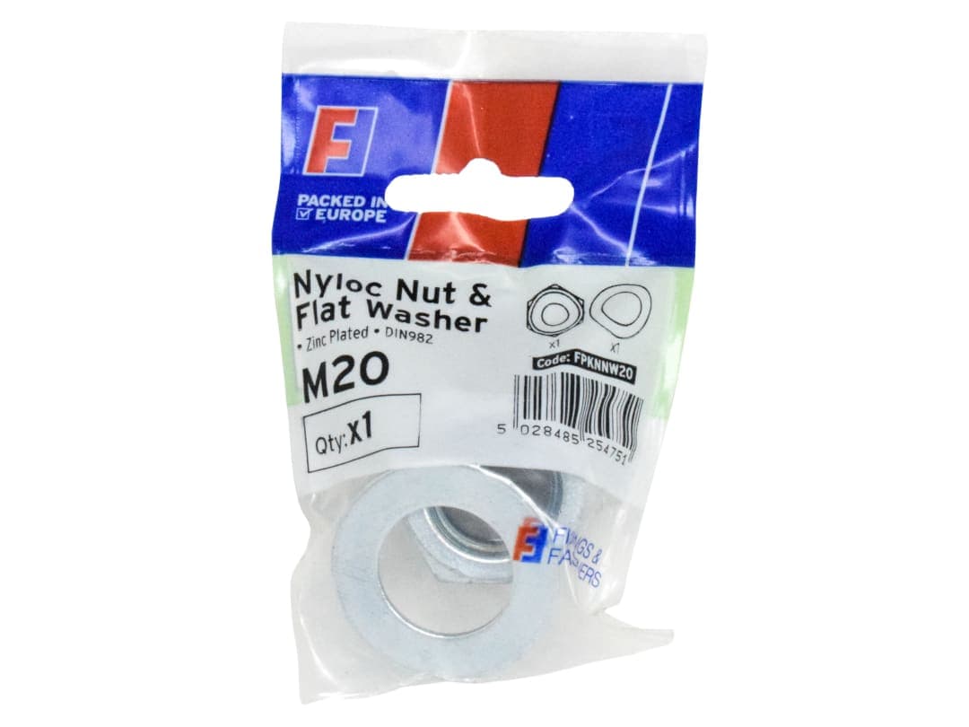 ForgeFix Nyloc Nut & Washer M20 ForgePack 1 FPKNNW20