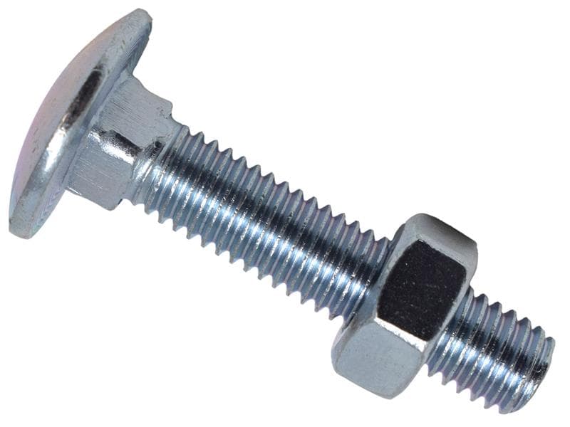 Metalmate® MEMCSX0840 Cup Square Hex Bolt & Nut Zp M8 X 40Mm Box 50