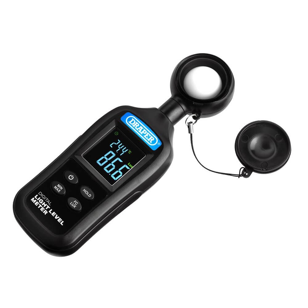 Draper Handheld Digital Light Level Meter 0-200Klux And -20 To +70°C Pk 1 12443