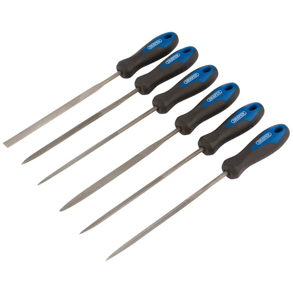 Draper 83982 Soft Grip Needle File Set 140Mm (6 Piece) per set