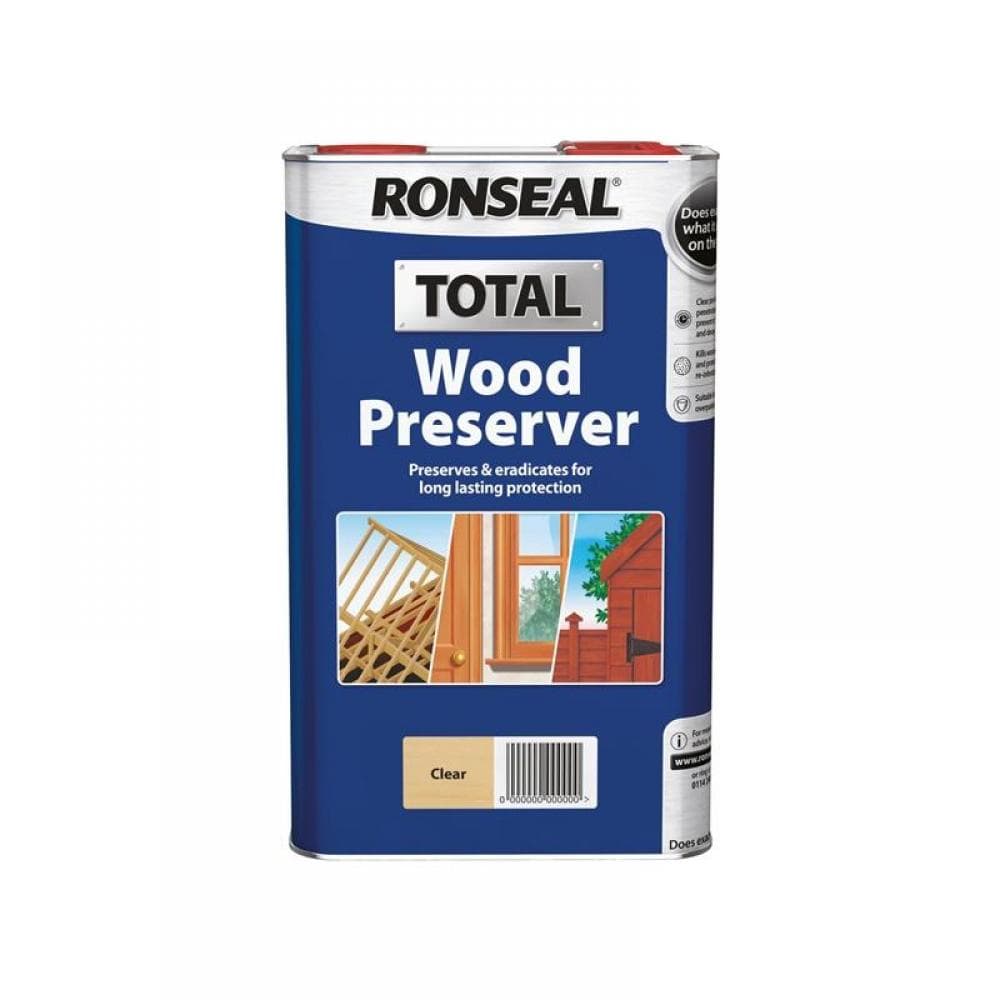 Ronseal 37658 Total Wood Preserver Clear 5 Litre
