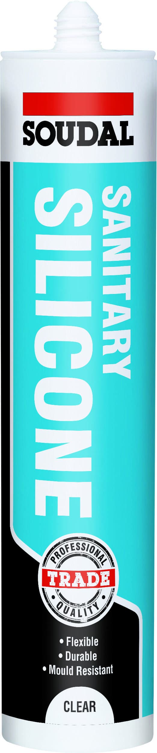 Soudal Sanitary Silicone - Acetoxy Sealant W/ Fungicide Clear SANSC