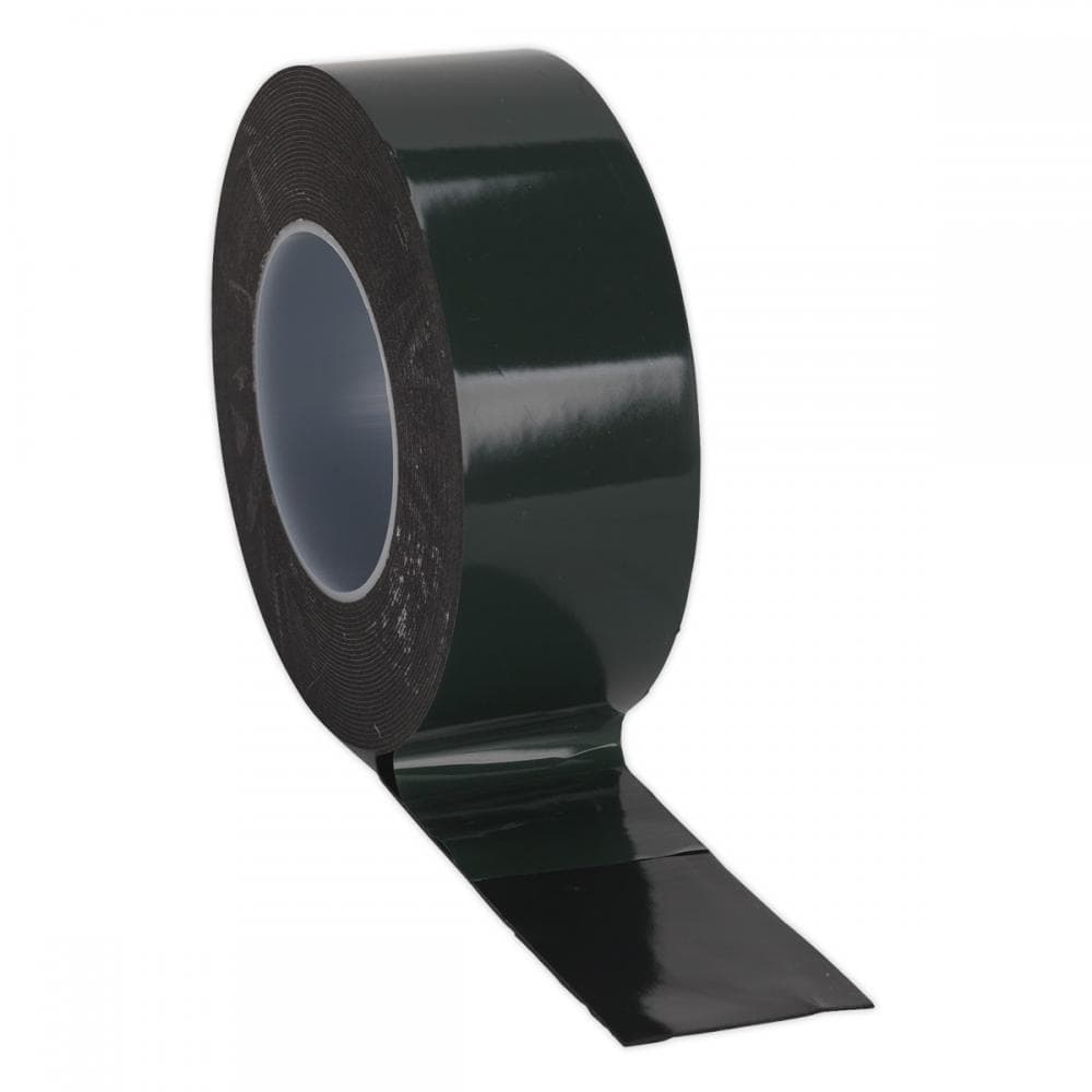 Sealey DSTG5010 Double-Sided Adhesive Foam Tape 50Mm X 10M Green Backing