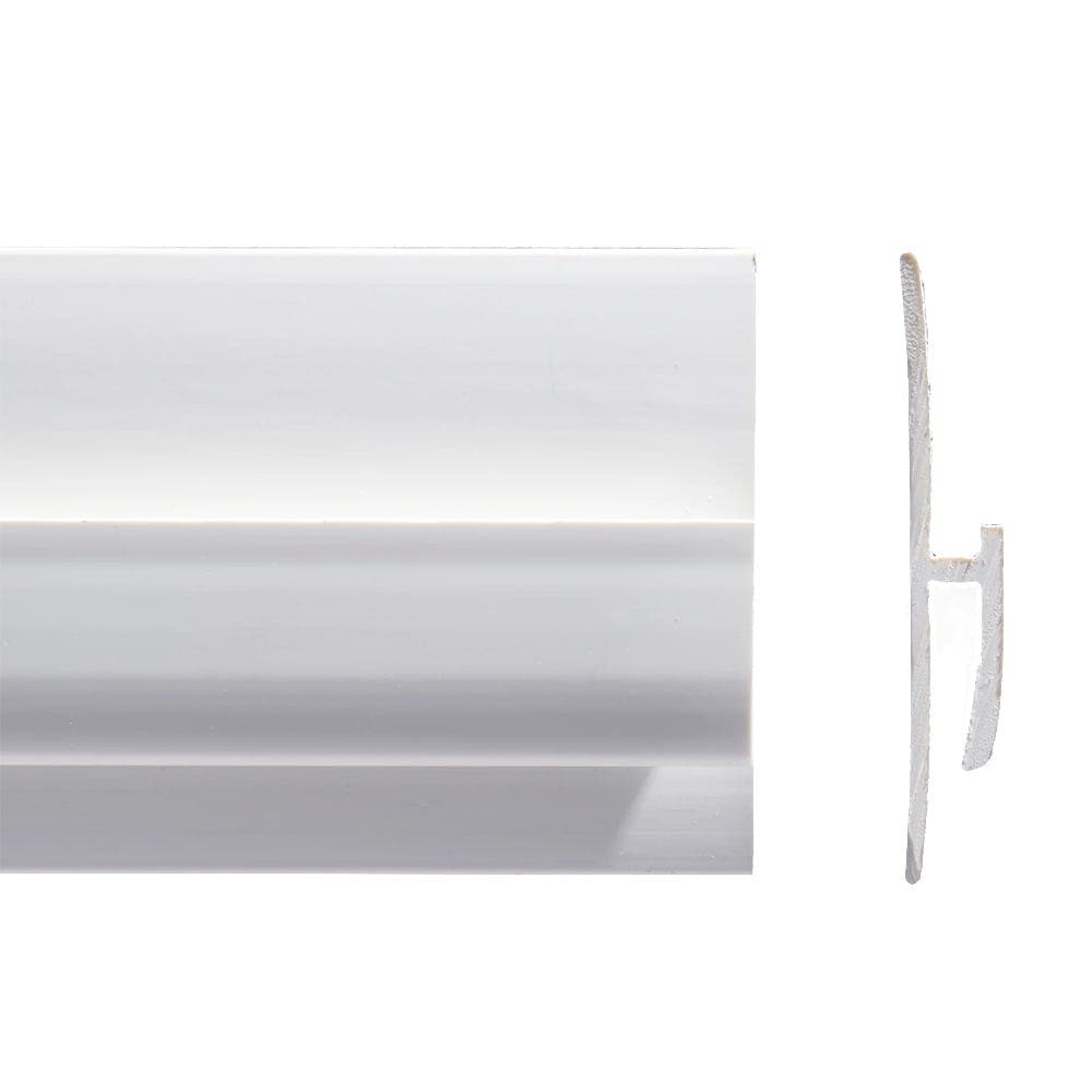 Altro Whiterock Single-part Cut Tile to Resin Trim White 2500mm - G834/25