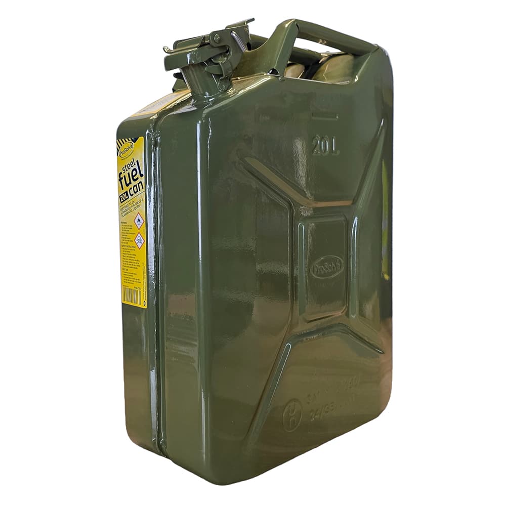 ProSolve 20L Steel Jerry Can Olive Green (Corrosion Resistant)