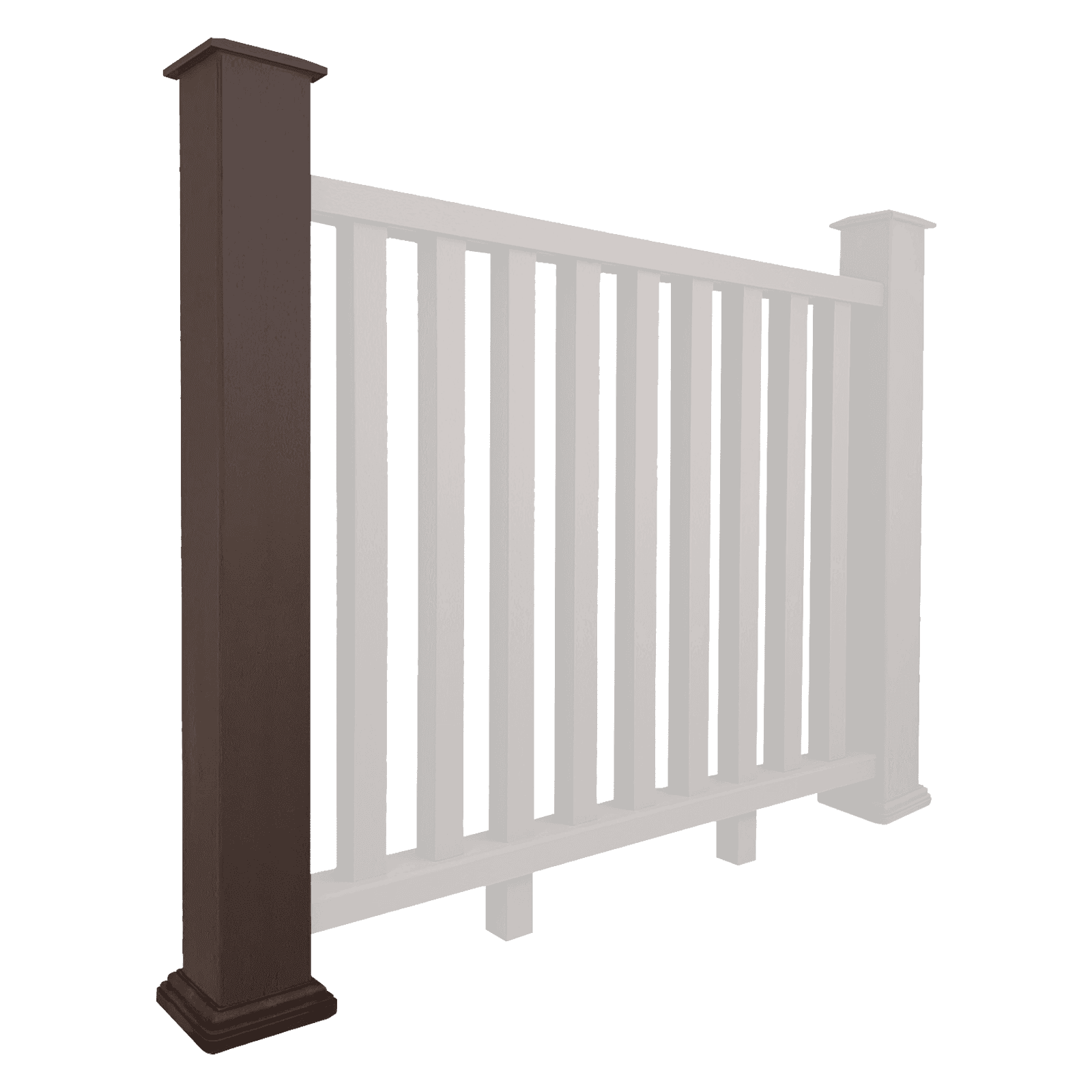Brown Composite Balustrade Post - Mocha