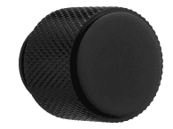 Kensington Knurled Cabinet & Drawer Knob - Matte Black - 25mm - Elite Knobs & Handles