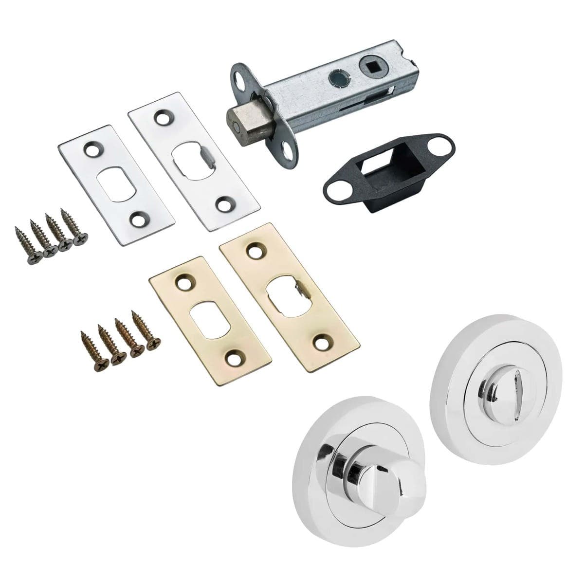 Bathroom Door Mortice Tubular Deadbolt w/ Thumb Turn & Release - 76mm - Designer Levers
