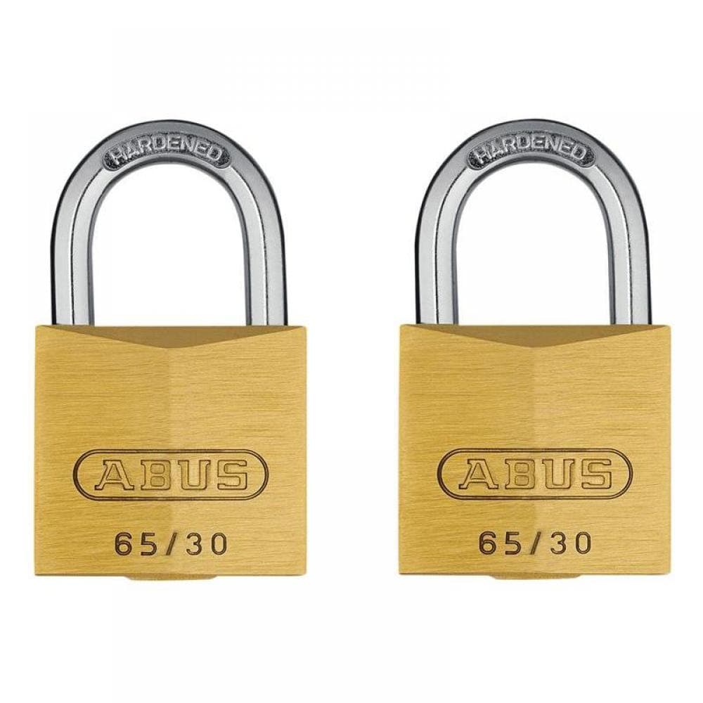 Abus Mechanical 21730 65/30Mm Brass Padlock Twin Carded